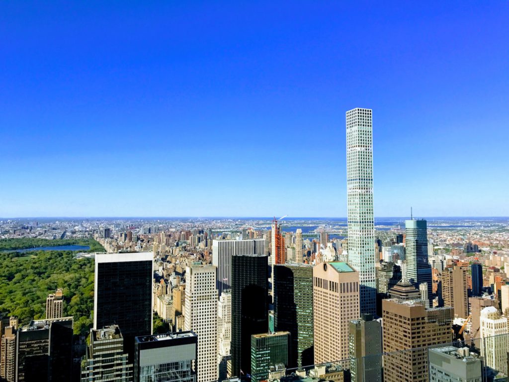 Terrace view of New York City