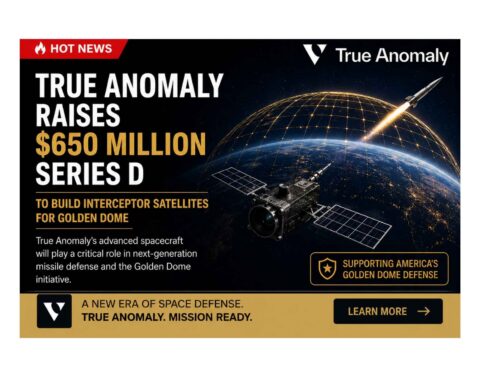True Anomaly Raises $650 Million Series D to Build Interceptor Satellites for Golden Dome